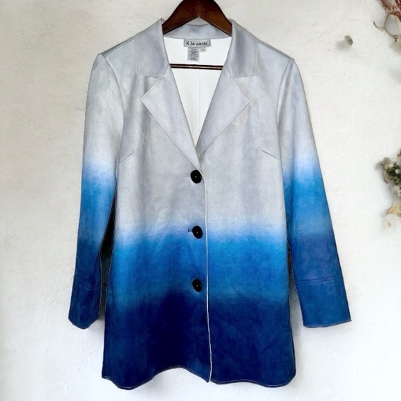 a’la carte Faux Suede Ombré Blazer Size Small - Picture 1 of 6